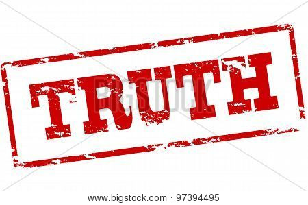 Rubber stamp with word truth inside vector illustration
