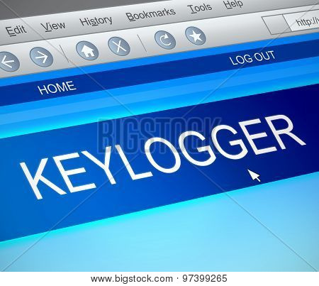 Keylogger Concept.