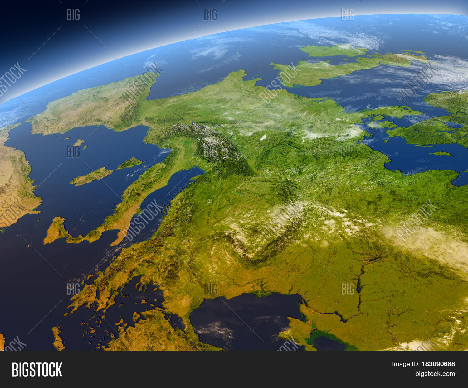 View Of Europe From Space