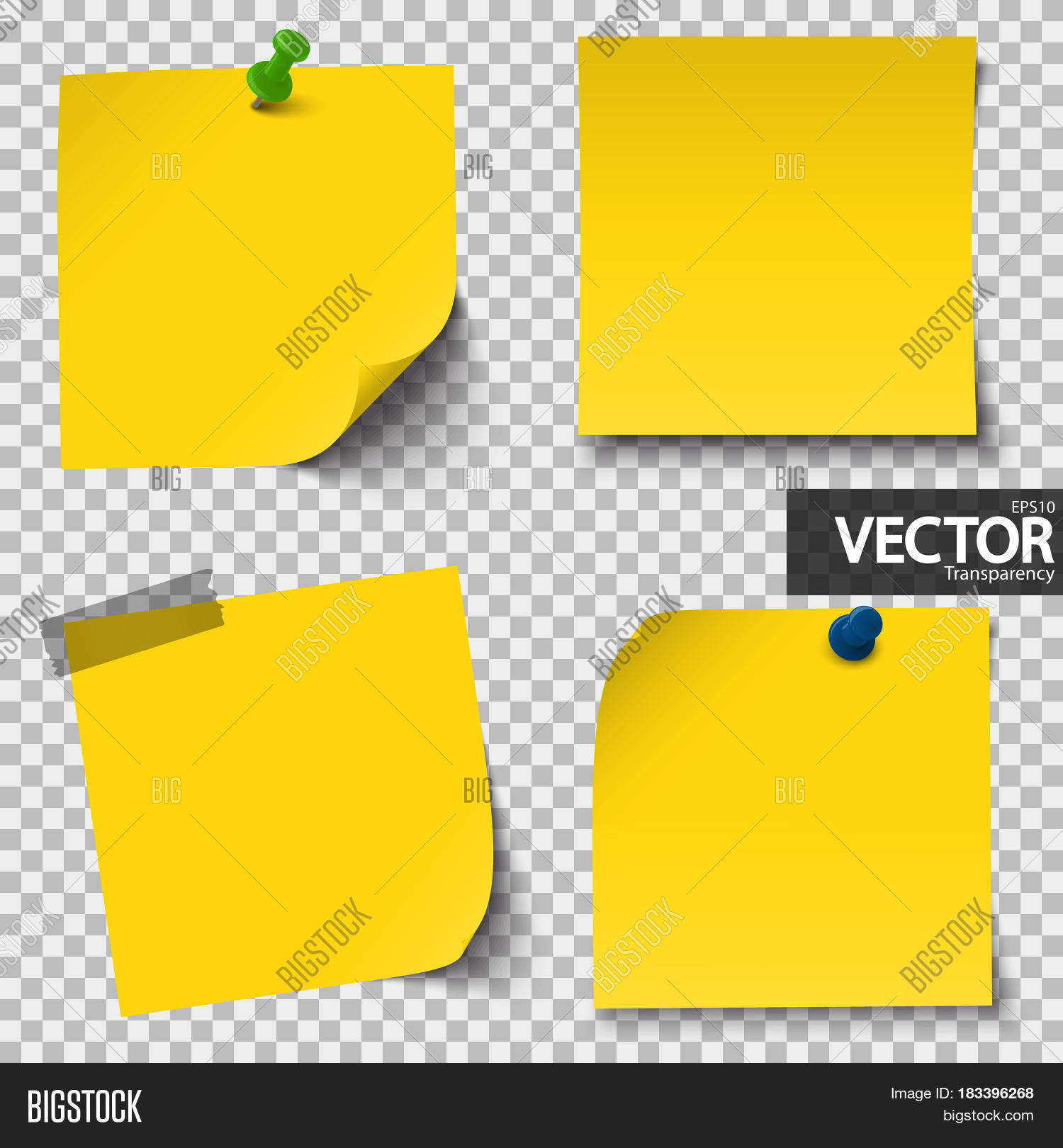 Colored Sticky Papers Vector & Photo (Free Trial) | Bigstock