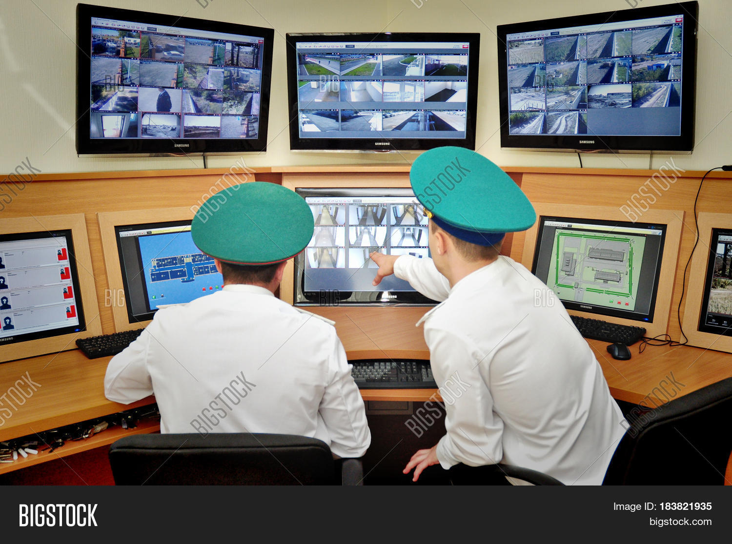 Security Guards Sit Image & Photo (Free Trial) | Bigstock