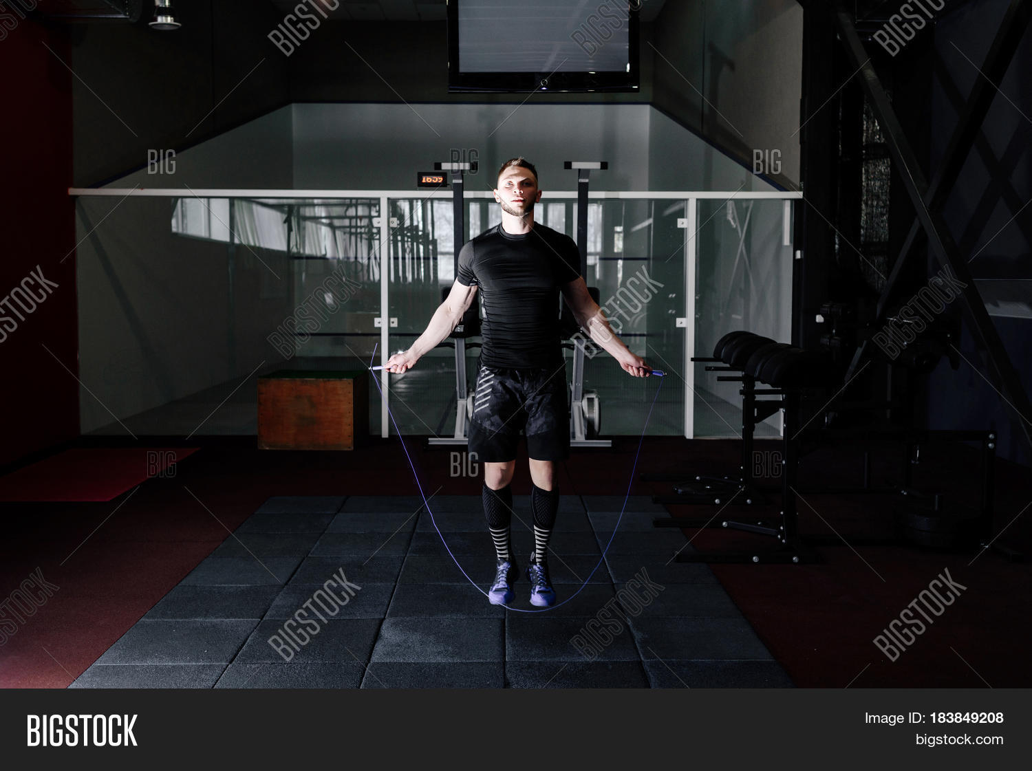 Muscle Man Skipping Image & Photo (Free Trial) Bigstock