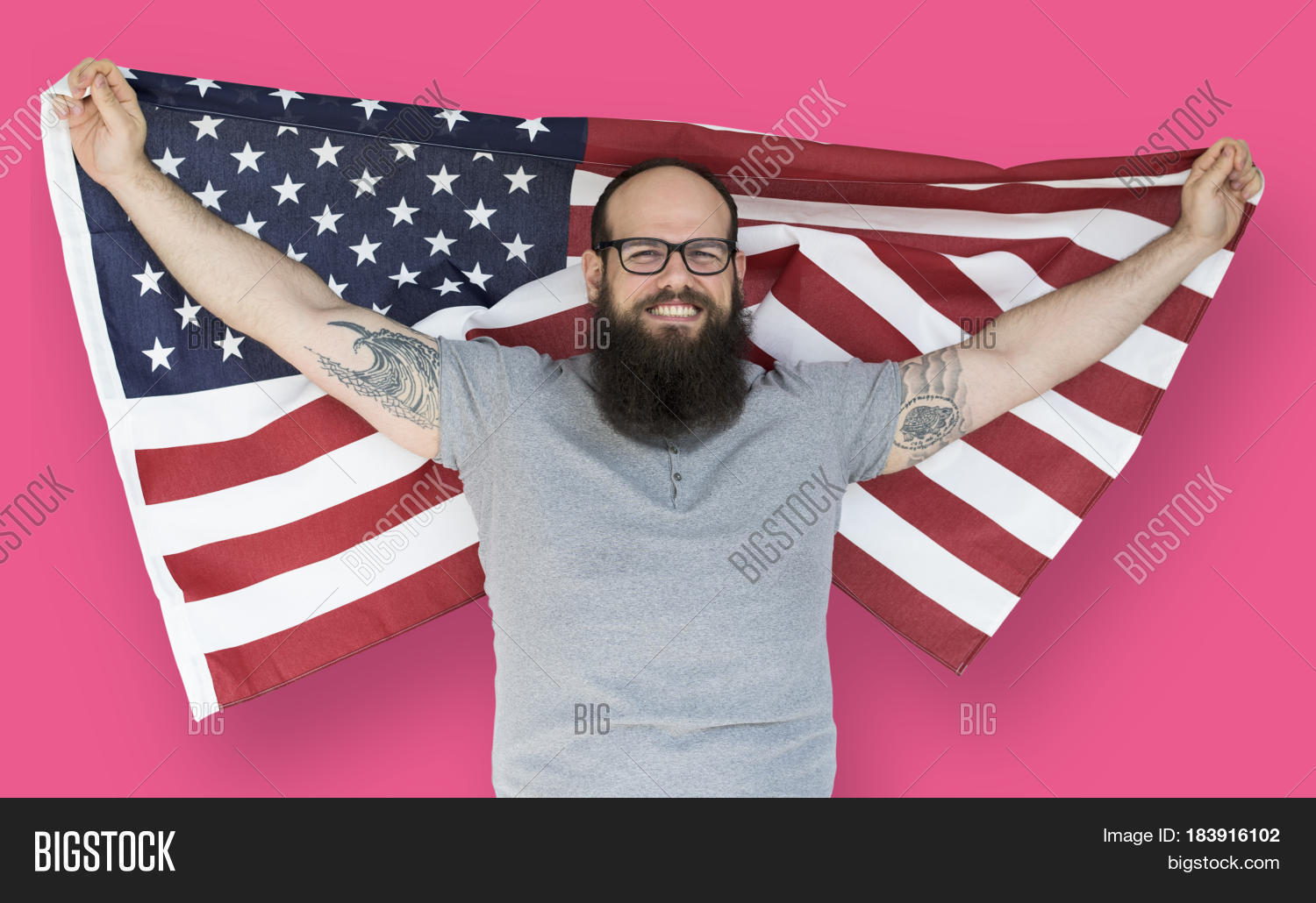 Man Holding Flag Image & Photo (Free Trial) Bigstock