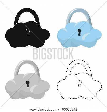 E-mail with key password icon in cartoon design isolated on white background. Hackers and hacking symbol stock vector illustration.