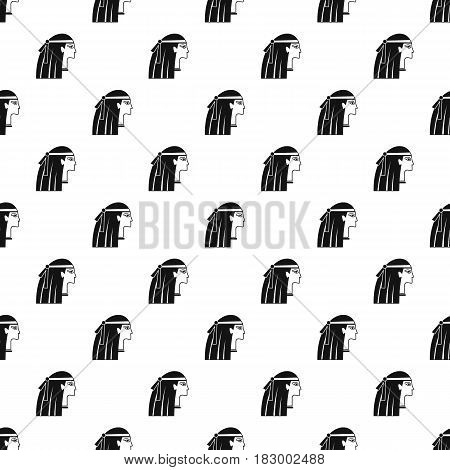 Egyptian girl pattern seamless in simple style vector illustration