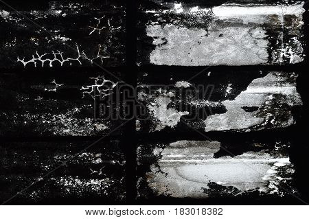 Old dirty glass roof in abandoned factory