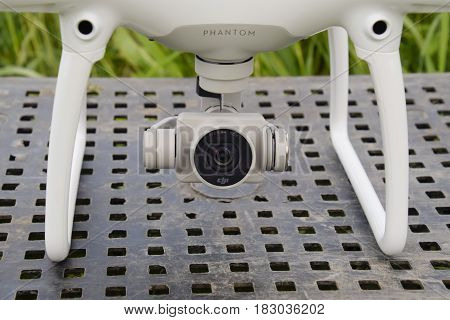 The Camera On The Suspension Quadrocopters.