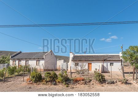 ZOAR SOUTH AFRICA - MARCH 25 2017: A view of houses in Zoar a village in the Western Cape Province