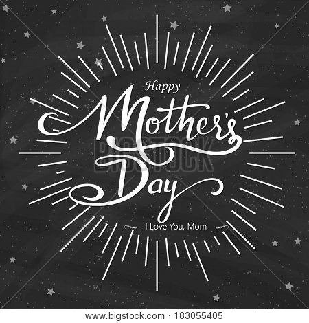 Happy Mother's Day lattering. Calligraphy Inscription. Vector illustration