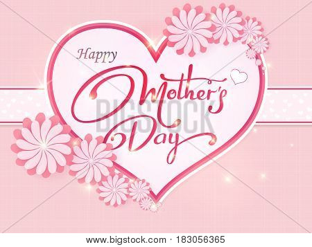 Happy Mother's Day lattering. Calligraphy Inscription. Vector illustration