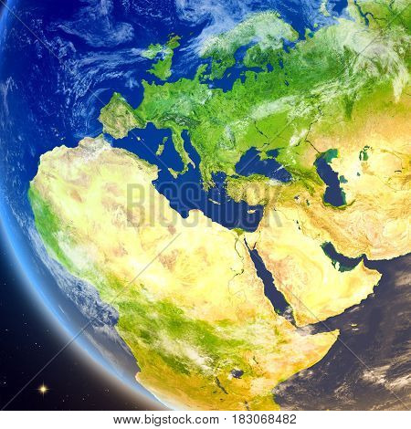 Emea Region From Space