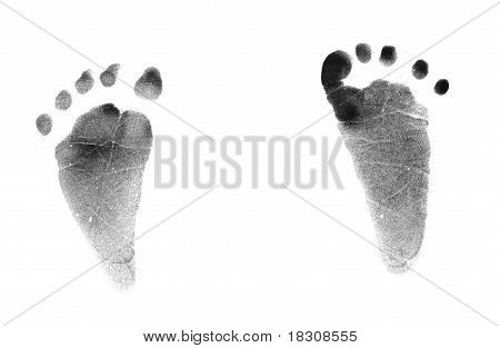 Coppia di impronte neonato
