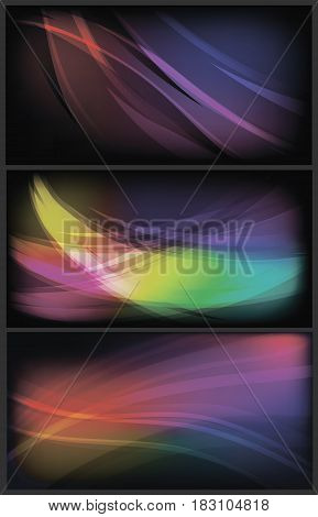 Illustration set of colorful lines abstract vector background. Colorful background.