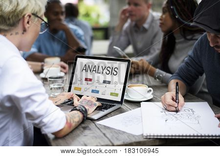 Analysis Business Strategy Diagram Concept