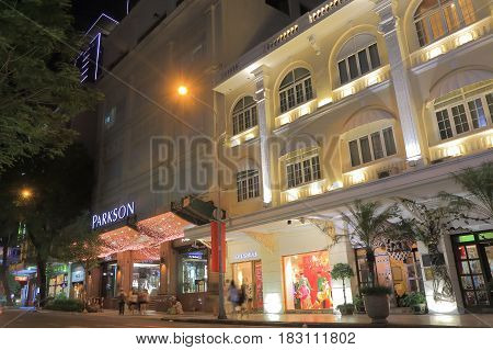 HO CHI MINH CITY VIETNAM - NOVEMBER 26, 2016: Parkson department store. Parkson is a luxurious shopping center in downtown District 2