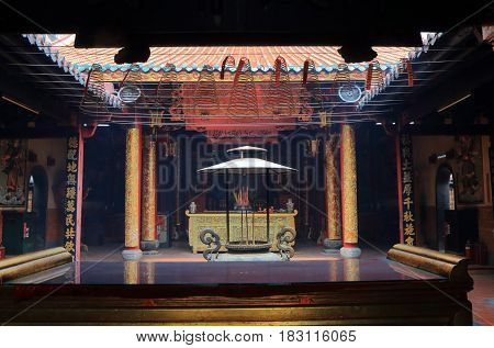 Chua Ong Bon temple in Chinatown Ho Chi Minh City Saigon Vietnam