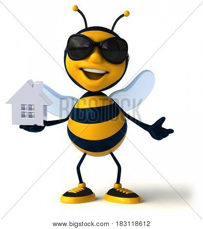 Fun bee - 3D Illustration
