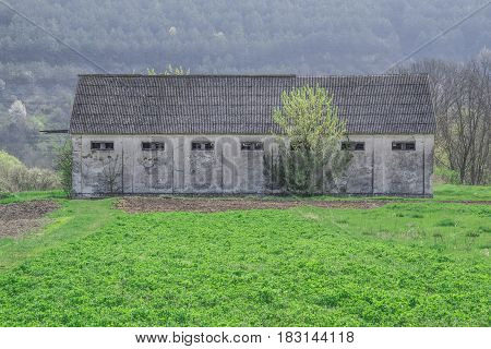 Exterior Wall Of Old Worn Barn Doors