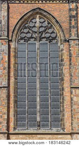 Window Of The Historic Dom Church In Utrecht