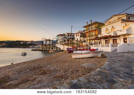 Kokkari village on Samos island in Greece.