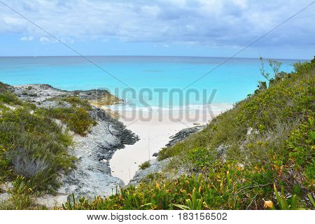 Wild Beach On Bahamas