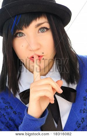 brunette ตาสีฟ้า