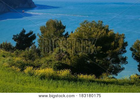 Summer vacation on the adriatic sea, Monte Conero, Italy