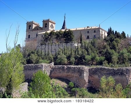 Ucles kloster i Cuenca provinsen, Castilla La Mancha, Spanien