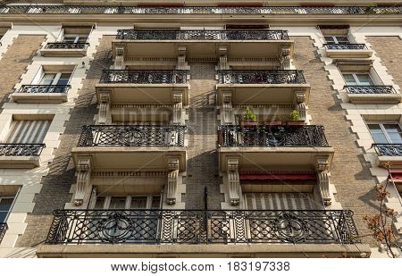 Typical Haussmann building in Paris.