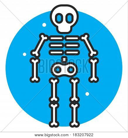 Skeleton human icon illustration design art rasterized