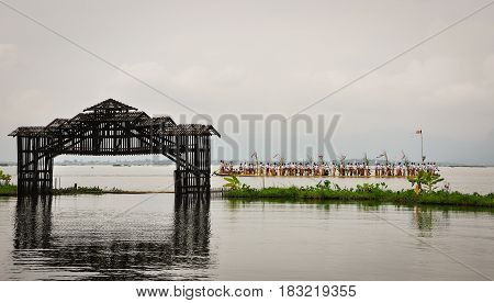 Wooden Gate On The Lake