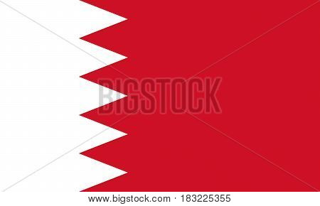 Illustration of the national flag of Bahrain.