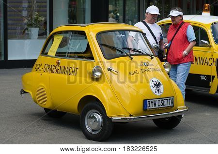 BERLIN - MAY 28: A small vehicle BMW Isetta 300 (ADAC) the exhibition 