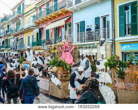 Hdr Carnival Celebrations In Loano