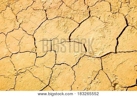 Cracked ground caused by drought in summer, detail textured and background