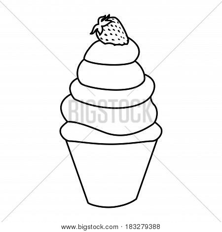 Delicious ice cream icon vector illustration graphic design