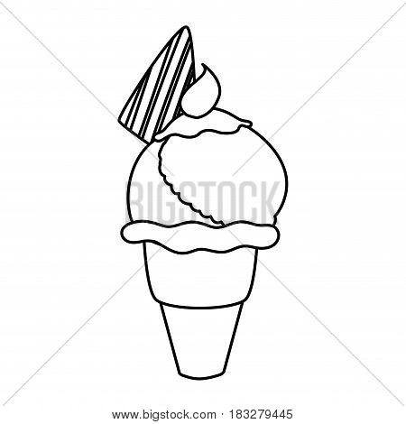 Delicious ice cream icon vector illustration graphic design