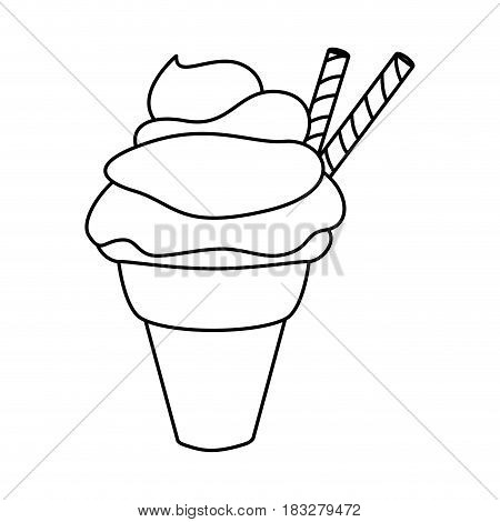 Delicious ice cream icon vector illustration graphic design