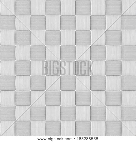 Gray Bamboo Weaving Texture Background Pattern extreme closeup. 3d Rendering.