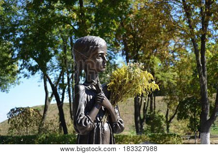 KIEV, UKRAINE - Nov 26, 2016: Monument to victims of Holodomor. Famine-genocide of 1923-1933 years in the Ukraine