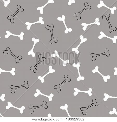 seamless patterns with bones. Vector halloween illustration.