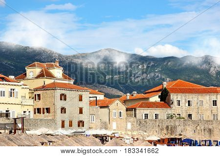 Budva old town. Montenegro, Europe. Adriatika, sea