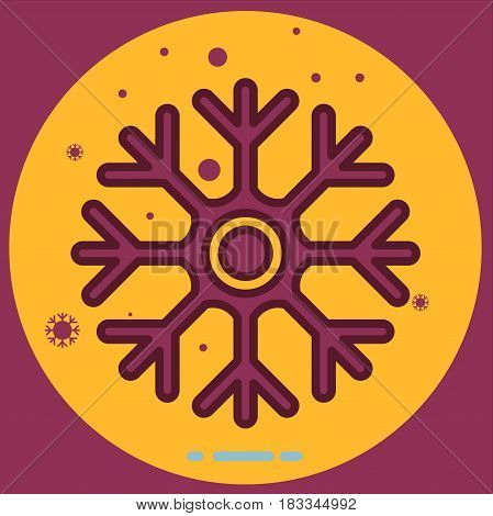 Attention sign icon with long shadow. Simple circle icon. Flat design style. Round icon. Modern flat icon in stylish colors. Web site page and mobile app design element.