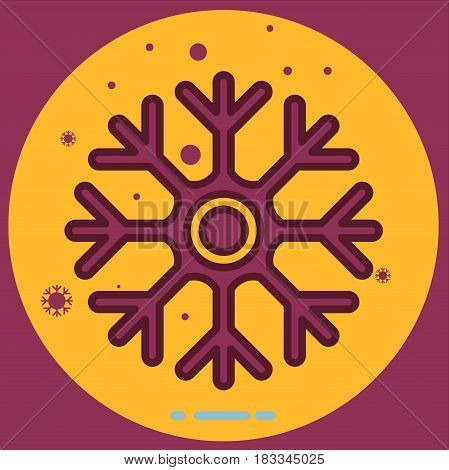 Attention sign icon with long shadow. Simple circle icon. Flat design style. Round icon. Modern flat icon in stylish colors. Web site page and mobile app design element.