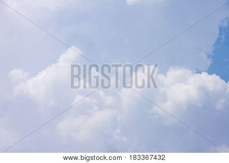 White cloud on blue sky for use in background.