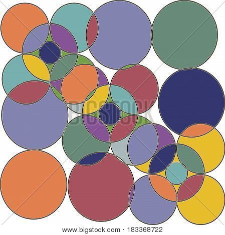 template sample pattern circles, the intersection of ornament