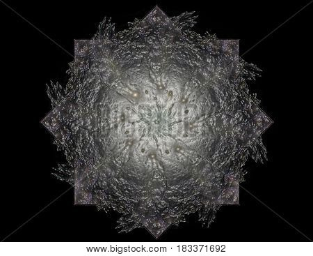 Geometry of Space series. Visually attractive backdrop made of conceptual grids curves and fractal elements suitable as element for layouts on physics mathematics technology science and education.