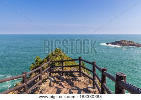 Beautiful Coastline Of Hyuga Cape In Miyazaki, Kyushu.