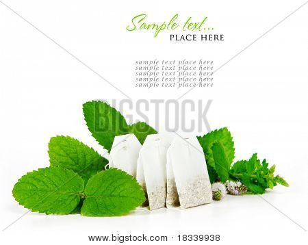 Teabags และใบมิ้นท์