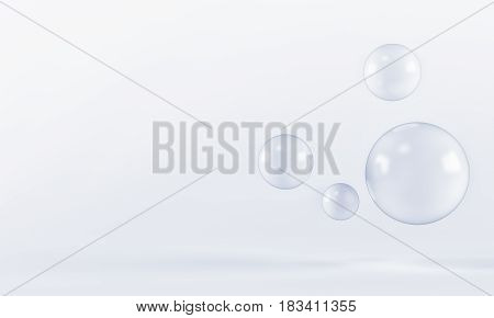 White shpere pearl background. 3 d rendering